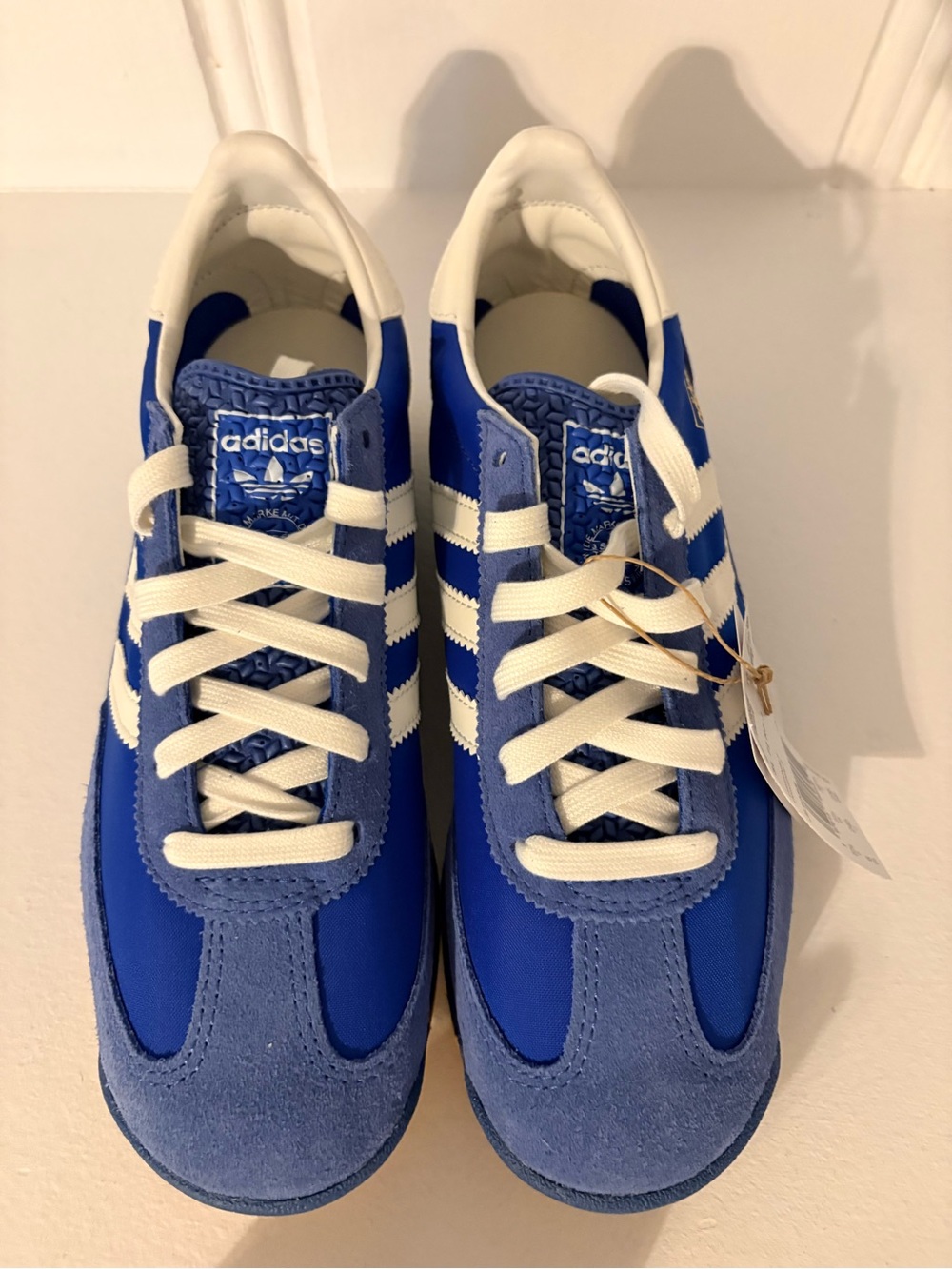 adidas Blue and White Women's Retro Sneakers